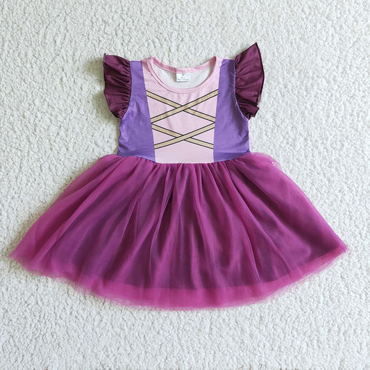 Promotion Baby Girl Short Sleeves Halloween Tulle Dress