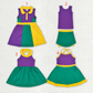 Baby Girl Mardi Gras Active Wear Sibling Dress Yoga Set