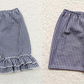 SS0075 Baby Boy Gilr Plaid Seersucker Shorts