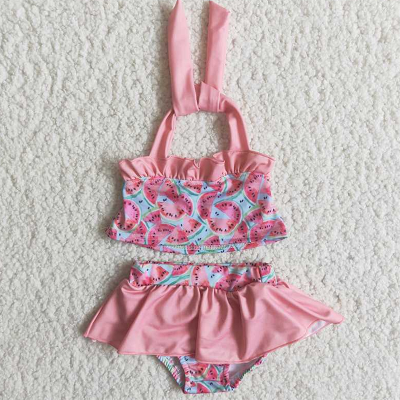 B5-12-1 Pink Watermelon Swim Bathing Suit Outfit