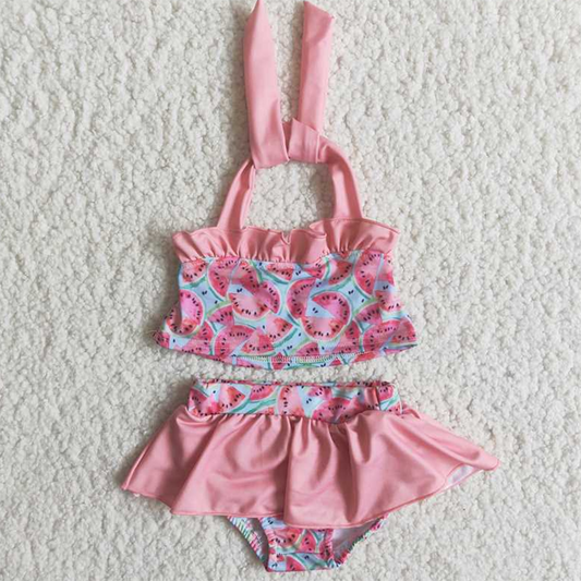 B5-12-1 Pink Watermelon Swim Bathing Suit Outfit