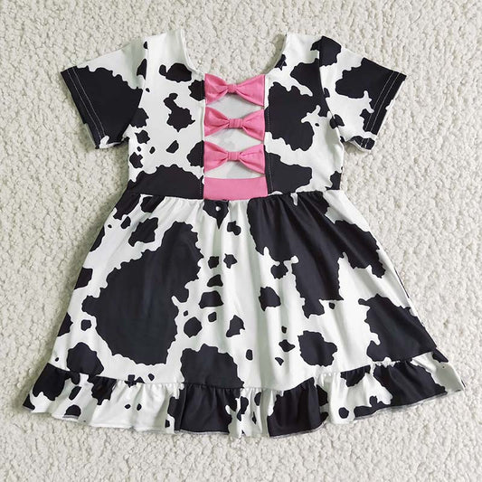 GSD0102 Baby Girl Summer Cow Print Dress