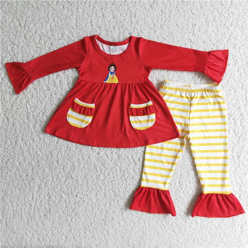 Baby Girl Princess Pocket Red Outfit