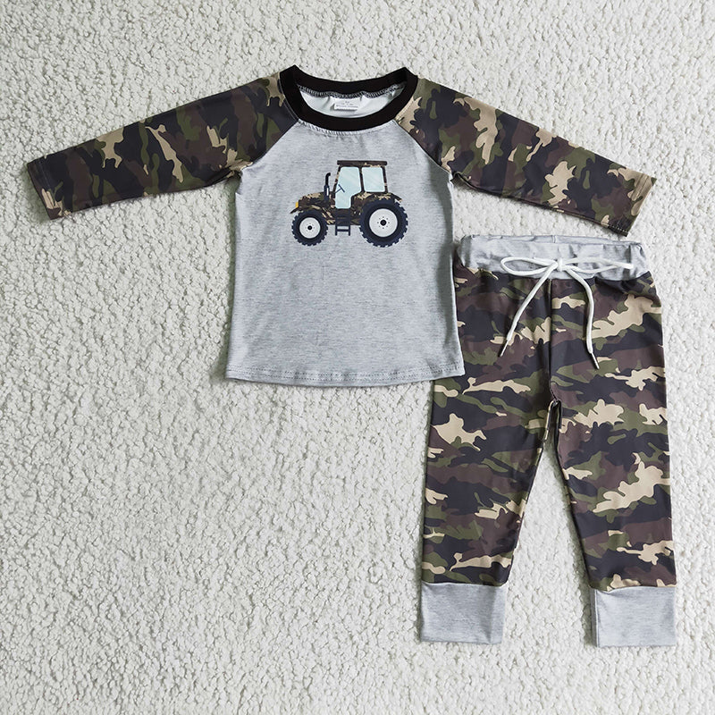 6 B6-4 Baby Boy Camo Truck Outfit