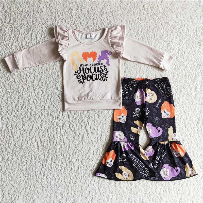 GLP0228 Baby Girl Halloween Bell Pants Outfit