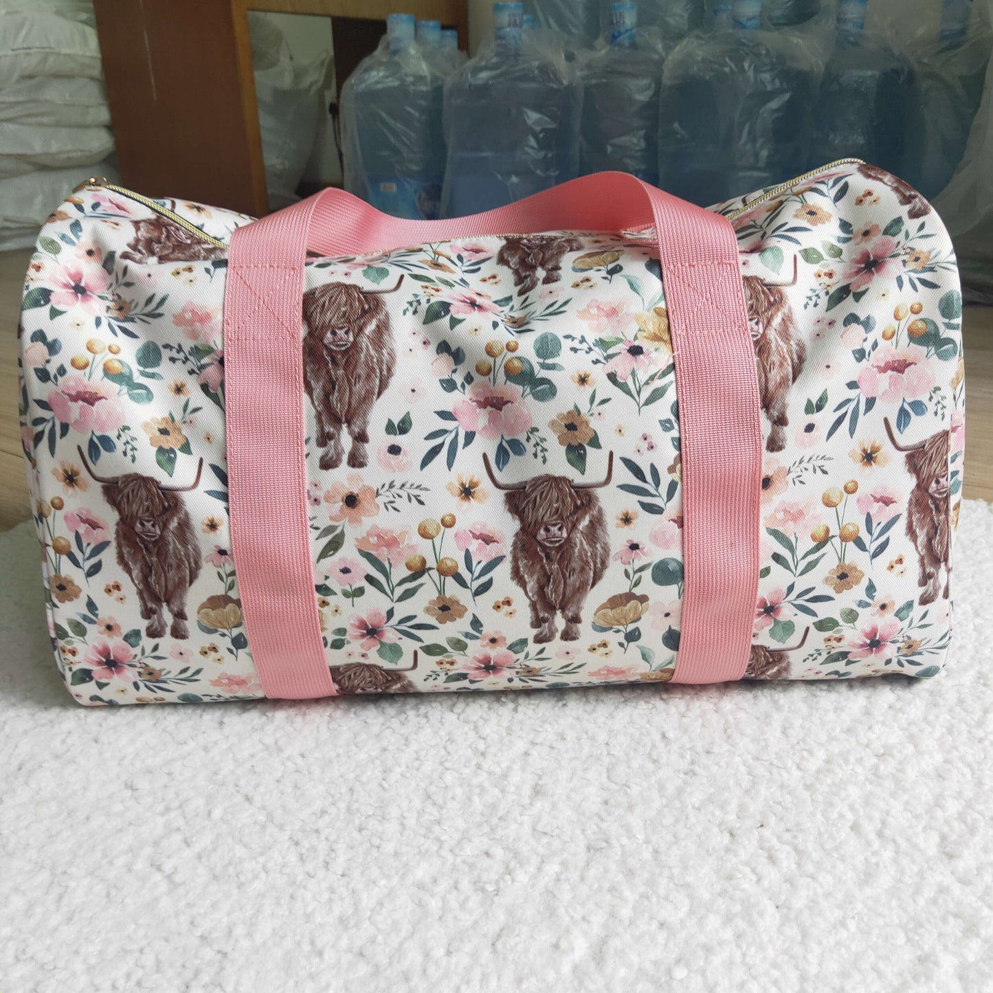 BA0008 Baby Kids Western Cow Floral Bag