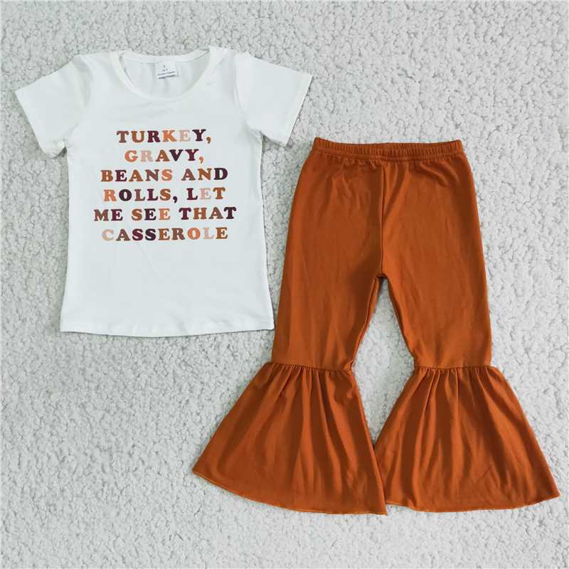 Thanksgiving Baby Boy Brown Pants Outfit