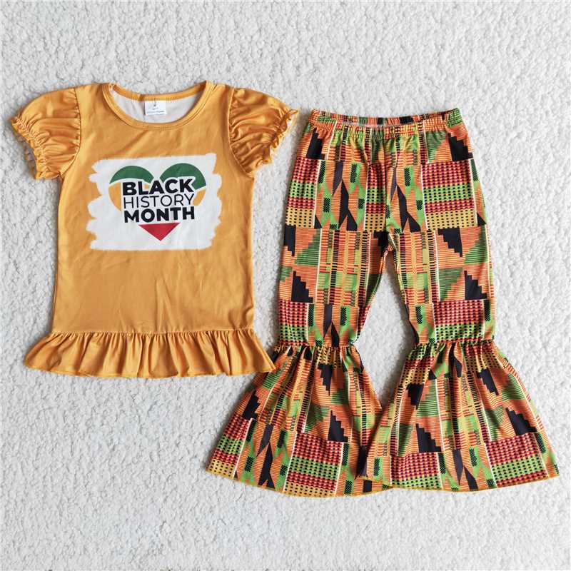 E10-5 Black History Month Bell Pants Set