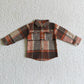 BT0061 Boy Long Sleeve Plaid Shirt