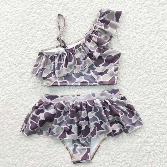 S0078 Baby Girl Camo Swimsuit Outfit