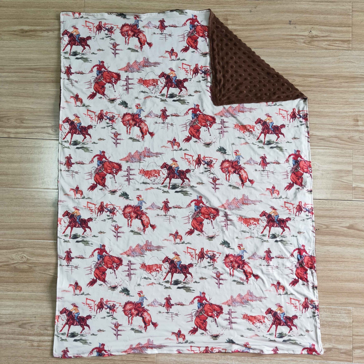 BL0012 Baby Girl Western Horse Blanket