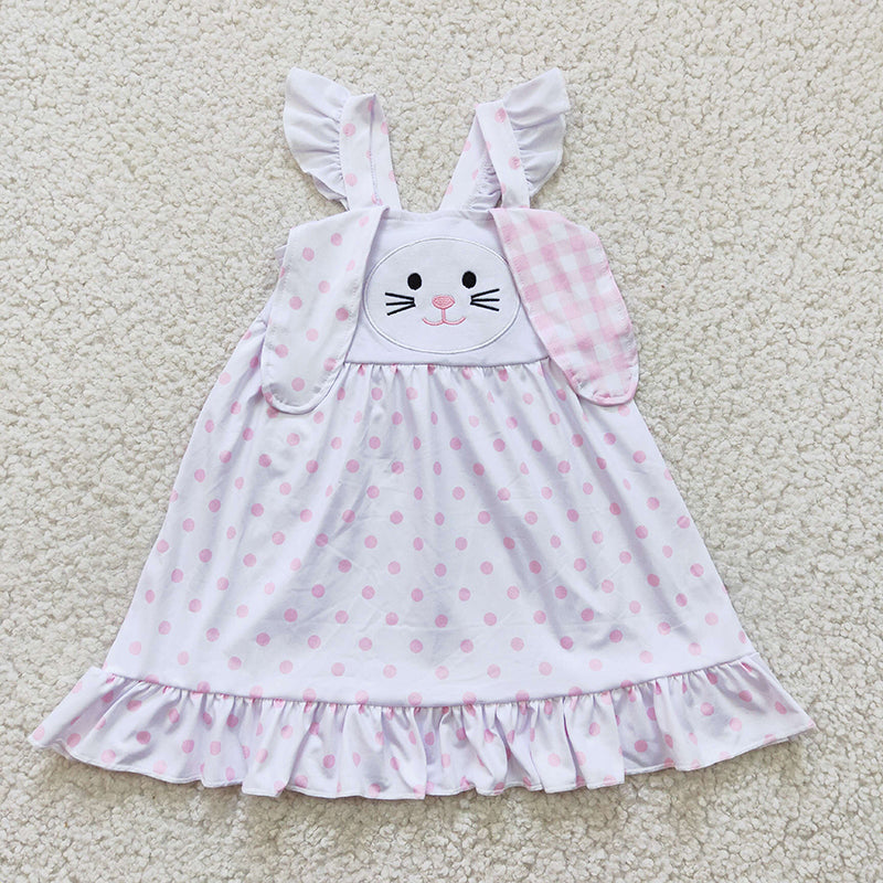 GLD0173 Baby Girl Rabbit Embroidery Ears Dress