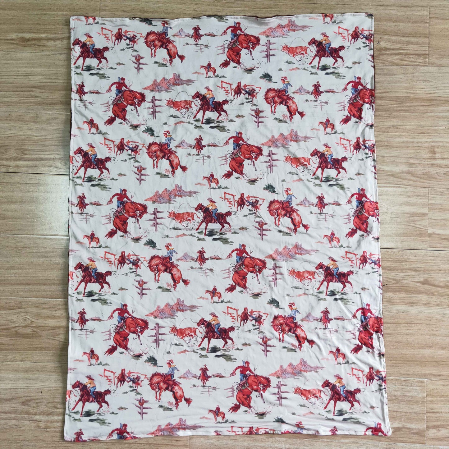 BL0012 Baby Girl Western Horse Blanket