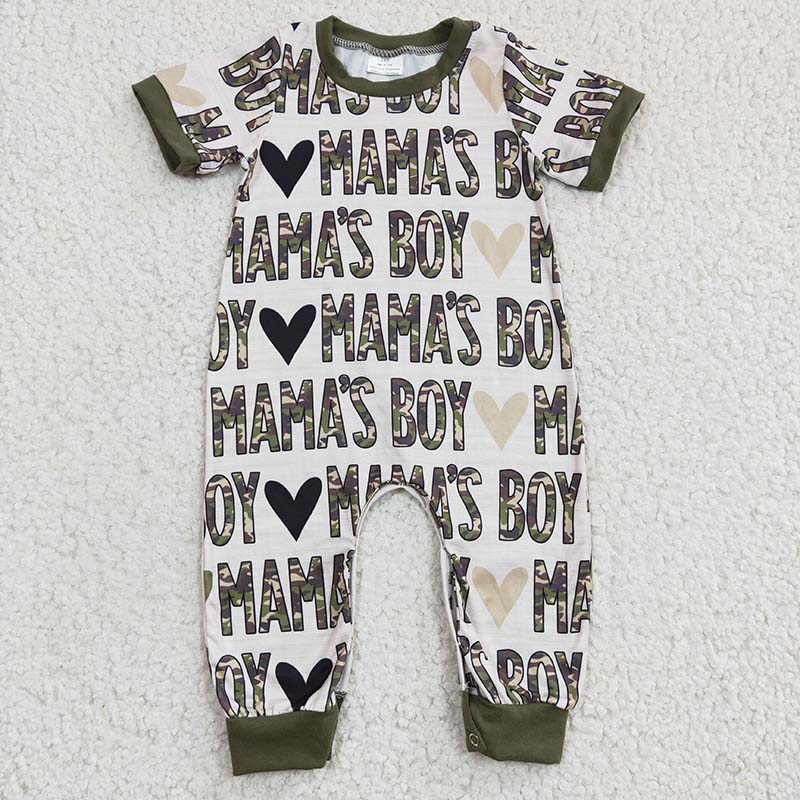 SR0134 Mama's boy camo Summer Short Sleeves Romper