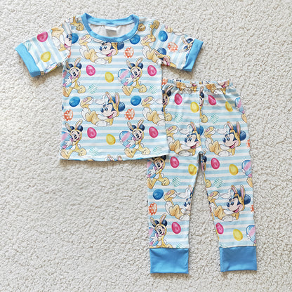 BSPO0048 Baby Boy Easter Mouse Pajamas Pants Outfit