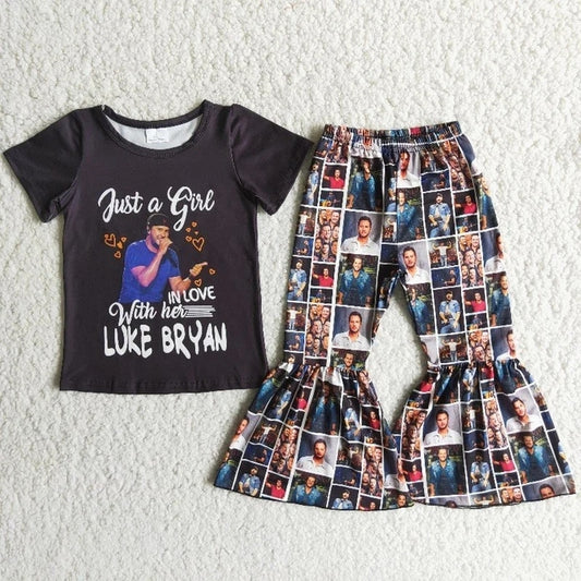 Baby Girl Singer Bell Pants Music Outfit