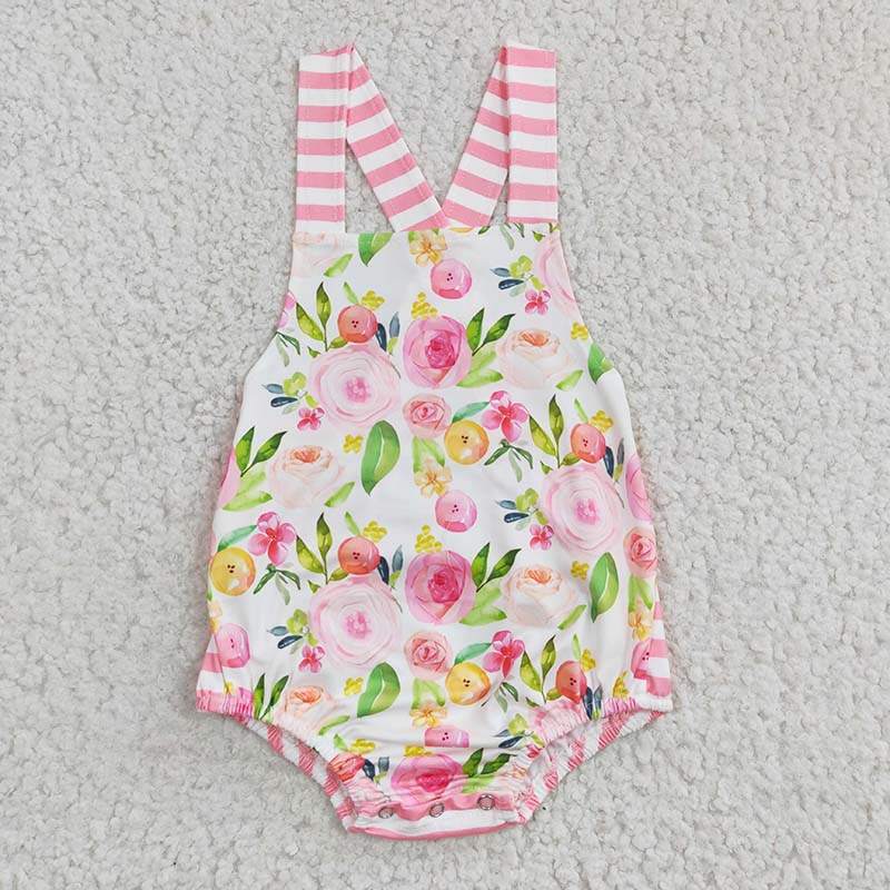 A17-9-2 Baby Girl Floral Summer Romper