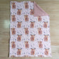 BL0016 Baby Girl Pink Western Cow Blanket