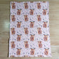 BL0016 Baby Girl Pink Western Cow Blanket