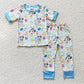 GSPO0313 Easter Baby Girl Egg Cartoon Pajamas Outfit