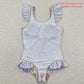 S0079 Baby Girl Popstick Short Sleeves One Piece Swimsuit