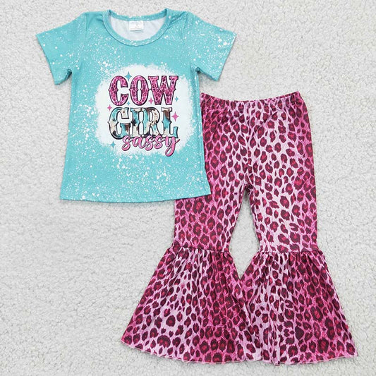 GSPO0307 Cow Girl Sassy Leopard Bell Pants Outfit