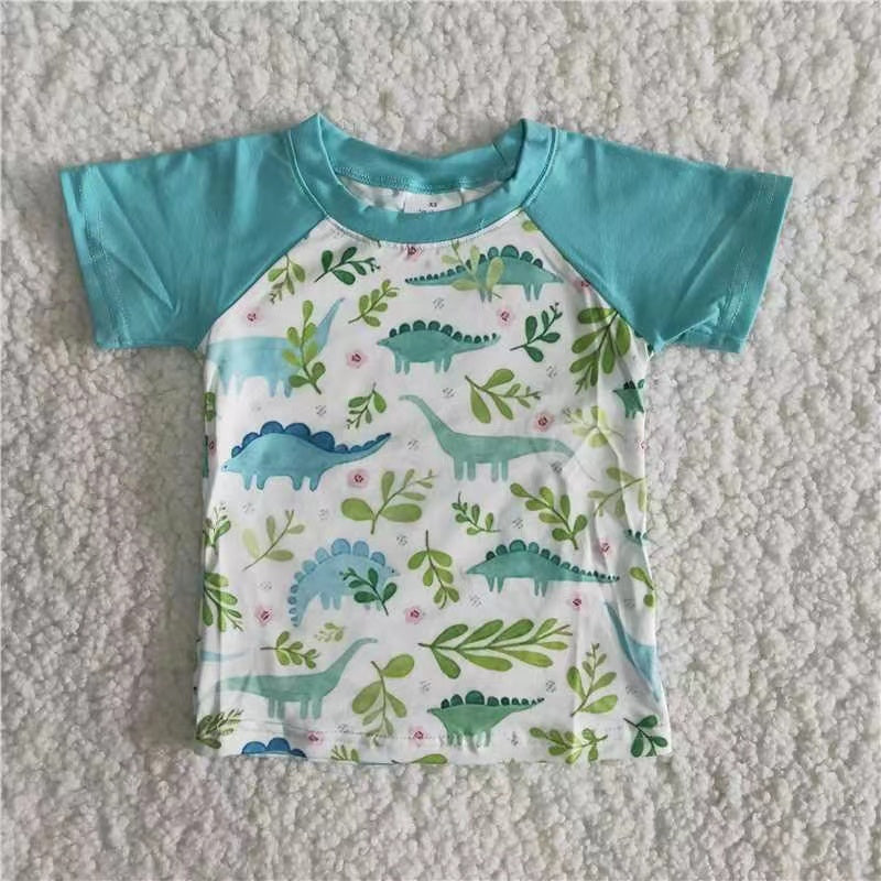 A3-21 Baby Boy Dinosaur Summer Shirt