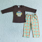 GLP0058 Baby Girl Embroidery Thanksgiving Pajamas