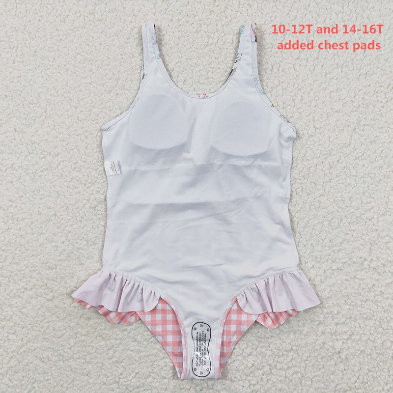 S0118 Baby Girl Western Horse Sleeveless One Piece Swimsuit