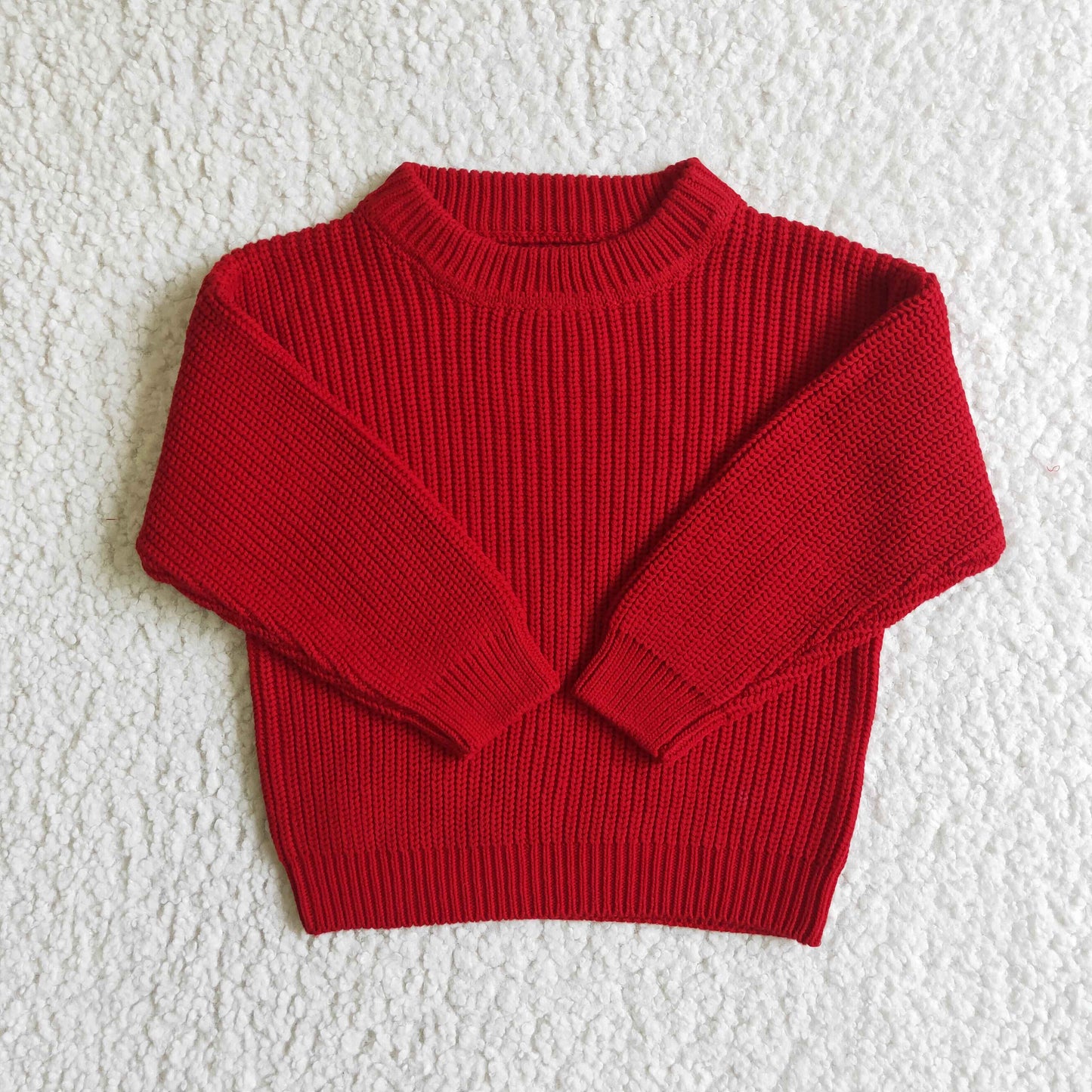 GT0032 Kids Red Cotton Fall Winter Sweater