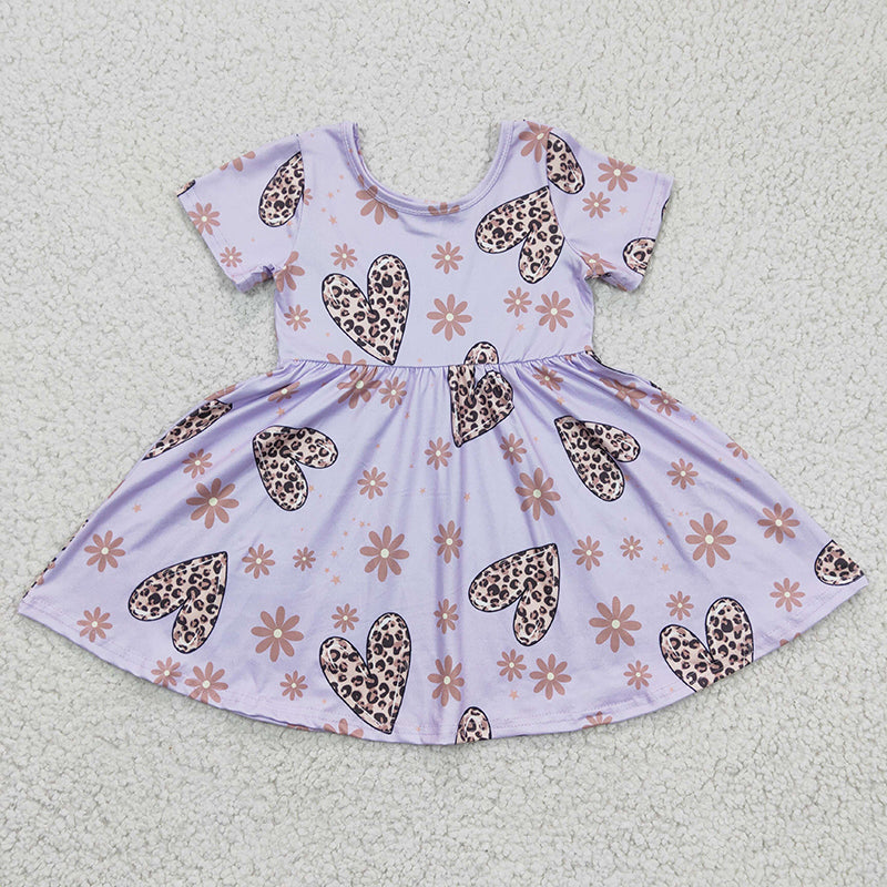 GSD0213 Baby Girl Leopard Heart Valentine's Twirl Dress