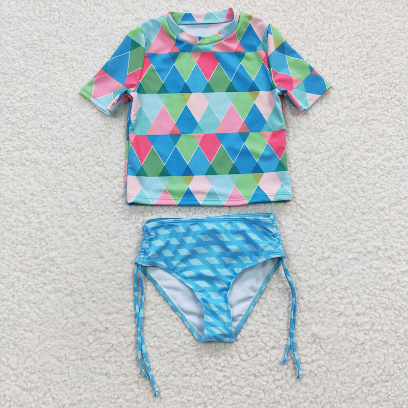 S0114 Baby Girl Colorful Swimsuit Summer Bathing Suit Outfit