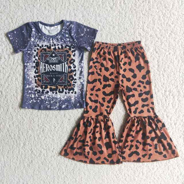 Baby Girl Singer Bell Pants Music Leopard Outfit