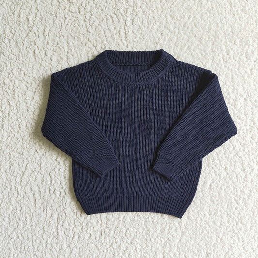 GT0030 Kids Navy Cotton Fall Winter Sweater