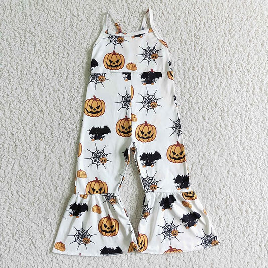 SR0067 Baby Girl Halloween Pumpkin One-piece Jumpsuit