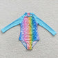S0075 Baby Girl Mermaid One Piece Long Sleeves Swimsuit