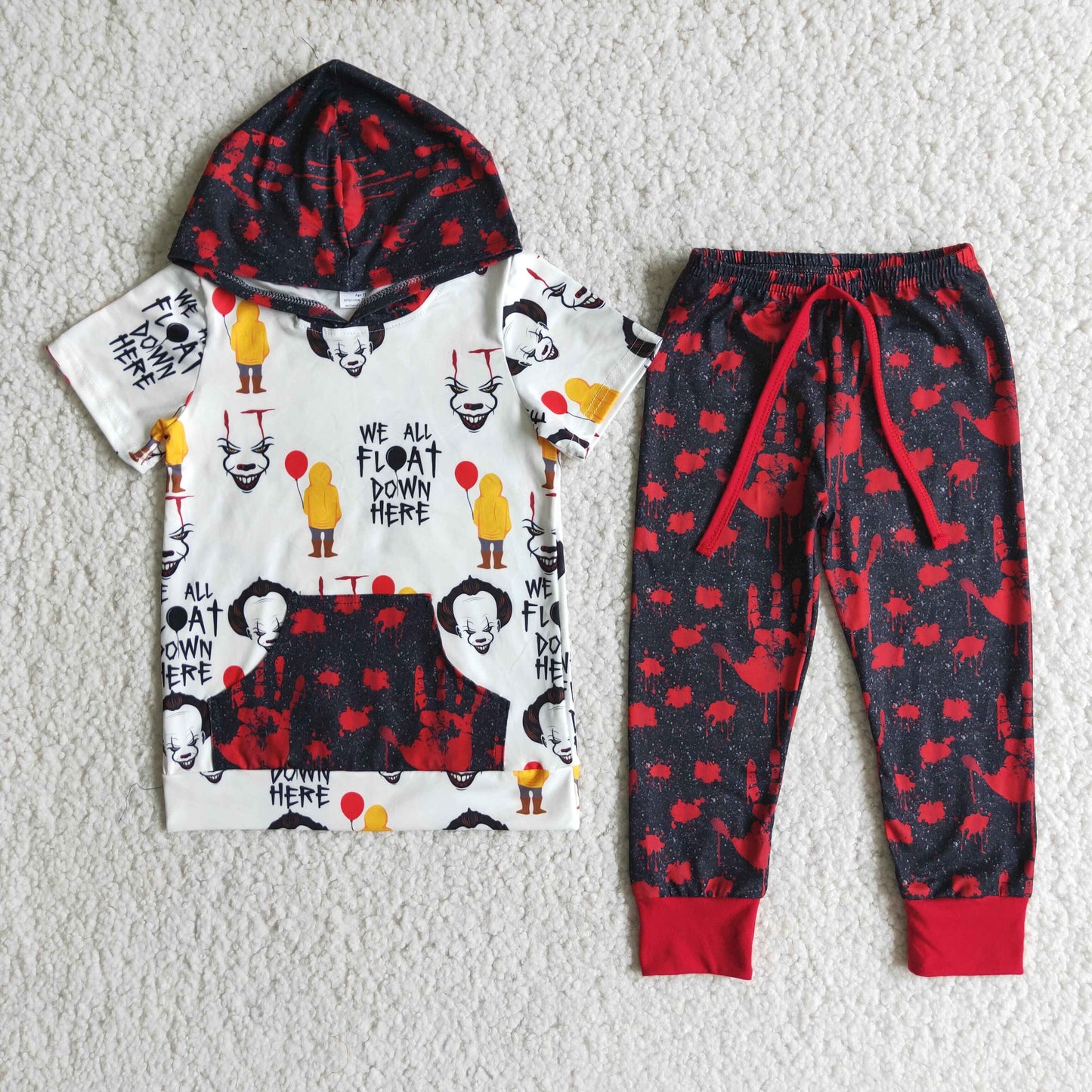 Promotion E2-18 Halloween Hoodie Baby Boy Set