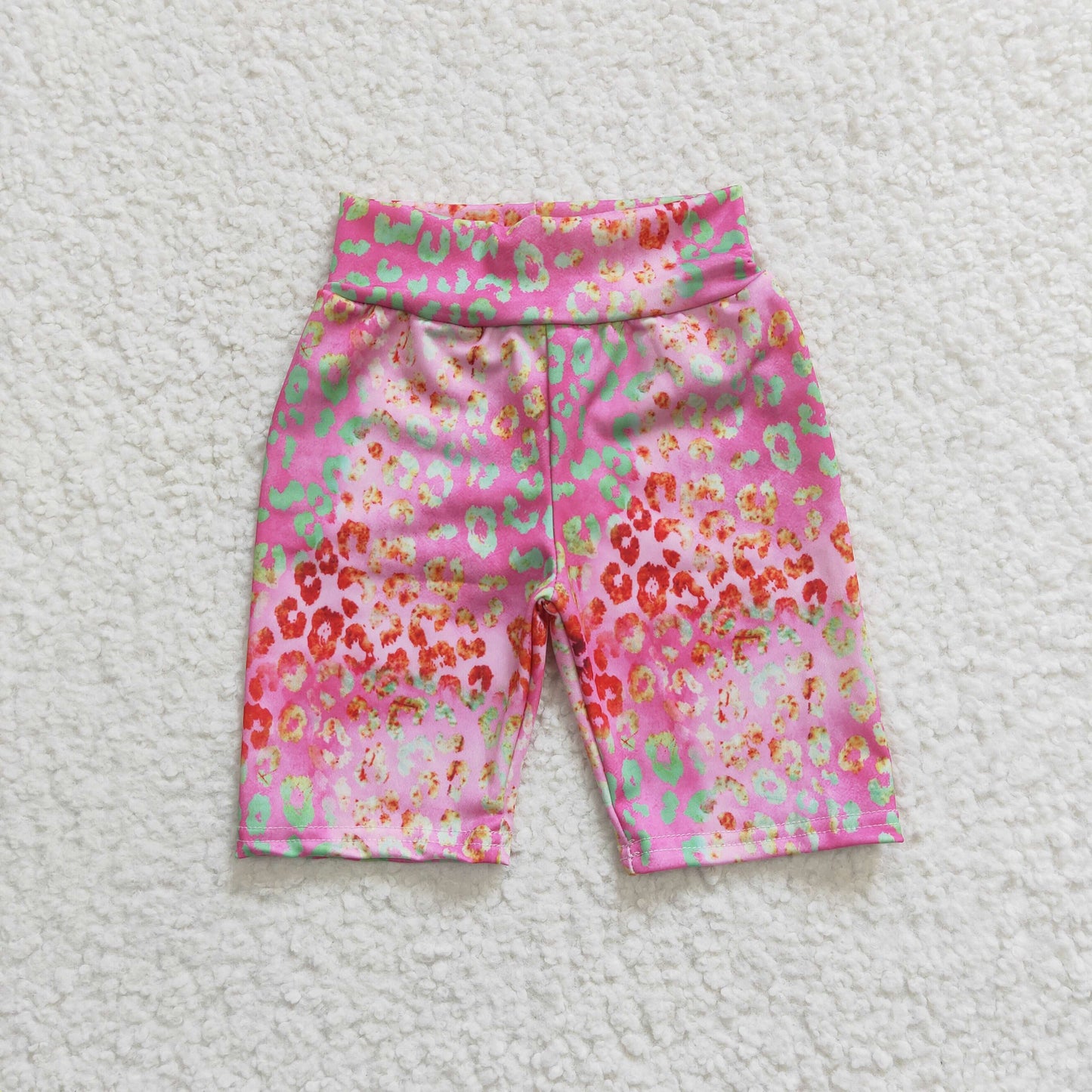 SS0028 Baby Girl Leopard Biking Summer Shorts
