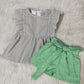 Baby Girl Summer Green Shorts With Pocket Outfit