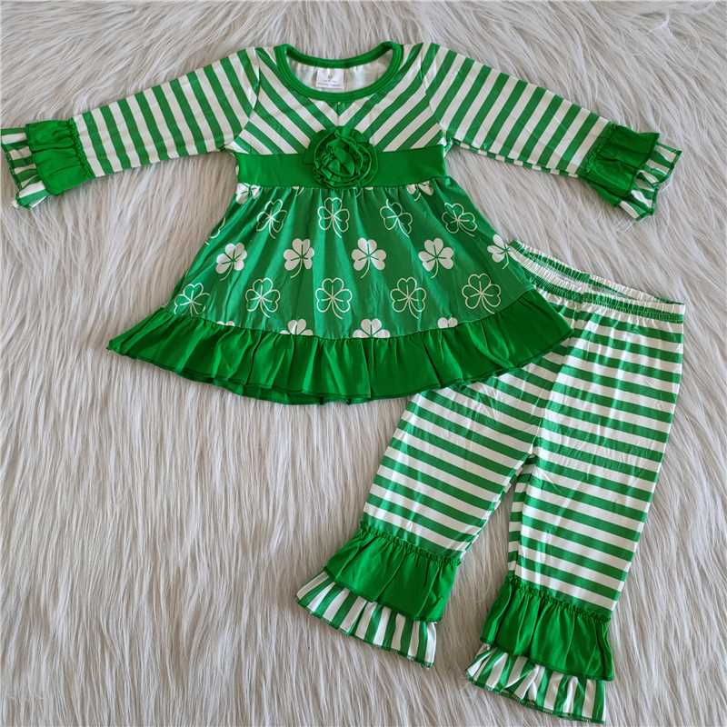 Green Clover St. Patrick's Day Bell Outfit