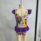 S0041 Baby Girl Cartoon Short Sleeves One Piece Swimsuit