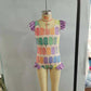 S0079 Baby Girl Popstick Short Sleeves One Piece Swimsuit