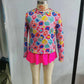 S0062 Baby Girl Long Sleeves Leopard Swimsuit Skirt Shorts Summer Outfit