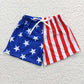 S0089 Baby Boy July 4th Star Striped Swim Trunks Shorts