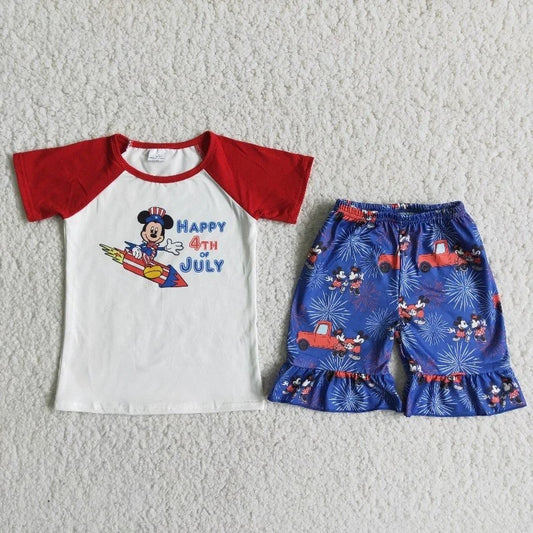 Baby Girl Happy 4th of July Outfit