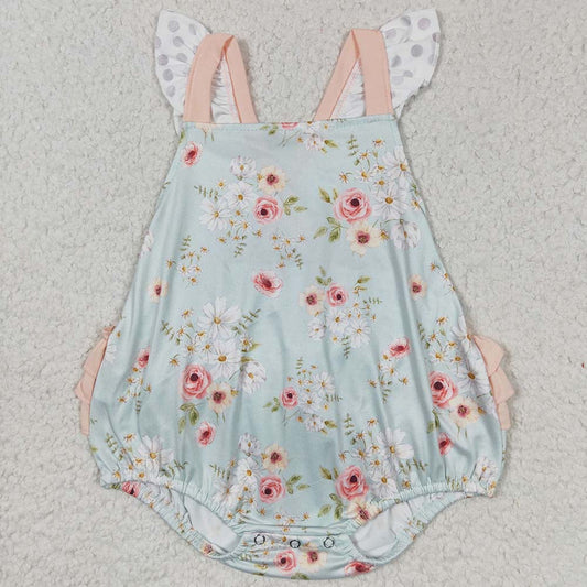 SR0336 Baby Girl Summer Floral Romper