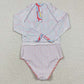 S0116 Baby Girl Rainbow Long Sleeves Swimsuit Summer Bathing Suit Outfit