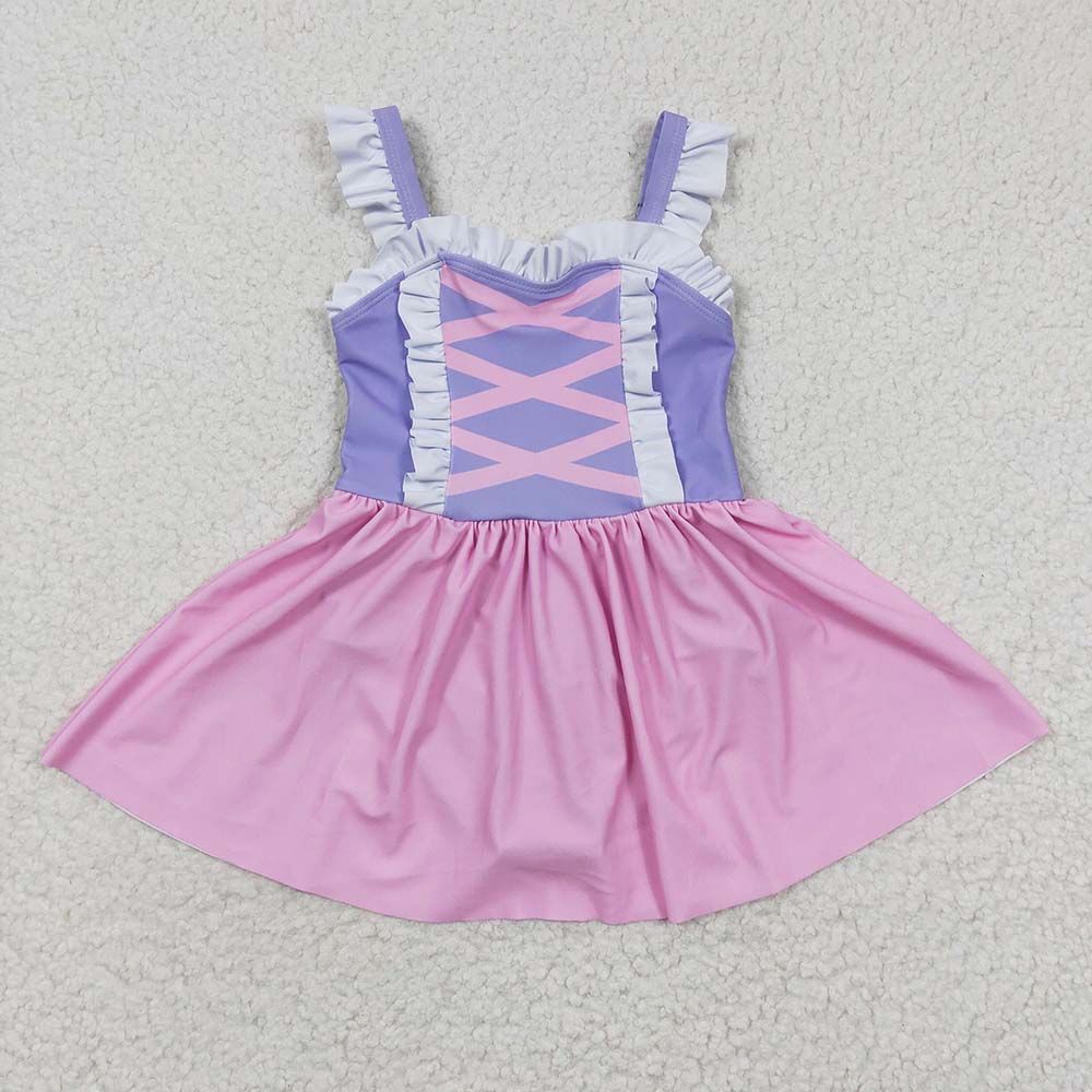 S0133 Baby Girl Princess One Piece Swimsuit