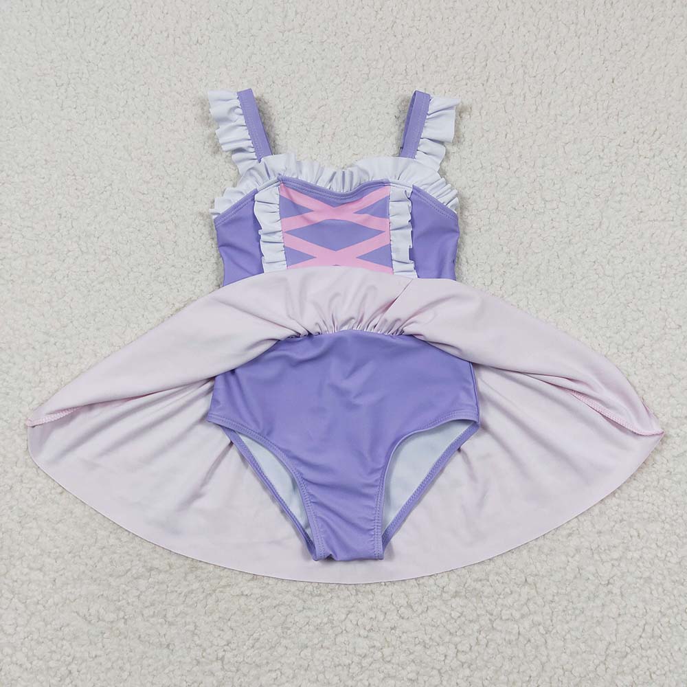 S0133 Baby Girl Princess One Piece Swimsuit