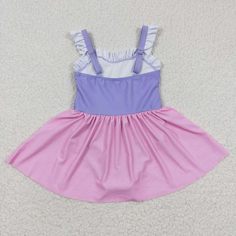 S0133 Baby Girl Princess One Piece Swimsuit